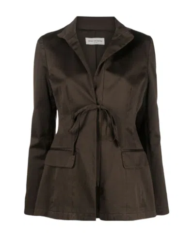 Dries Van Noten Long-sleeved Casual Jacket In Black