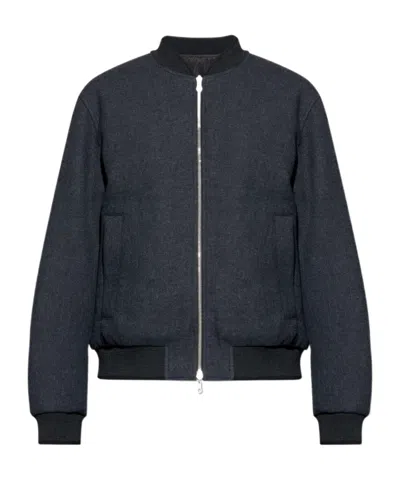 Dries Van Noten Long-sleeved Casual Jacket In Blue