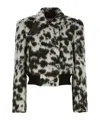 Dries Van Noten Animal Print Double Breasted Long Sleeve Coat In Multi
