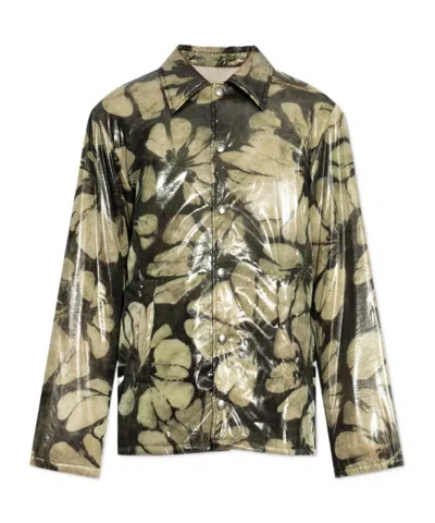 Dries Van Noten Long-sleeved Casual Jacket In Multicolor