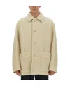 Dries Van Noten Sand Acrylic Blend Coat In Nude