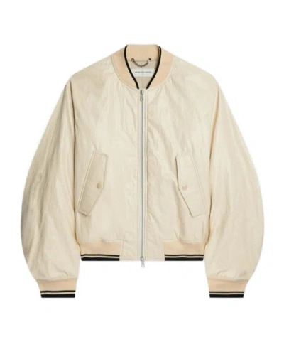 Dries Van Noten Long-sleeved Casual Jacket In Nude