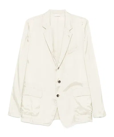 Dries Van Noten Long-sleeved Casual Jacket In White
