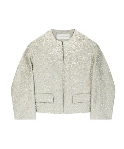 Dries Van Noten Long-sleeved Casual Jacket In White