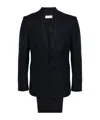 Dries Van Noten Long-sleeved Coat Belt Ring Trousers Suit In Black