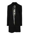 Dries Van Noten Wool Blend Coat With Collared Neck And Pockets In Black