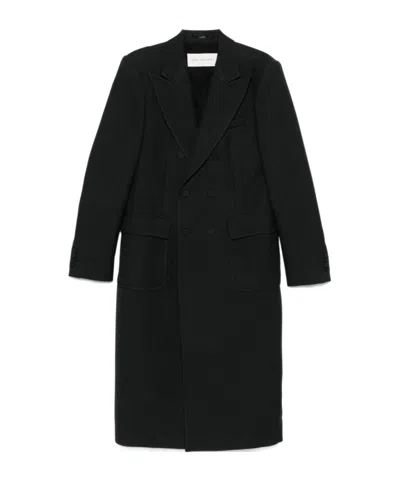 Dries Van Noten Long-sleeved Coat In Black