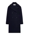 Dries Van Noten Double-breasted Coat In Blue