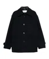Dries Van Noten Long Sleeve Coat Featuring Front Pockets In Blue