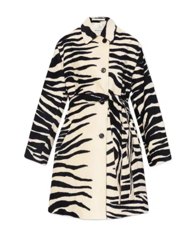 Dries Van Noten Long-sleeved Coat In Nude