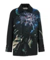 Dries Van Noten Men Embroidered Jacquard Rivne Coat In White