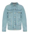Dries Van Noten Long-sleeved Denim Coat In Blue