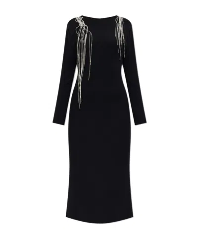 Dries Van Noten Long-sleeved Dress In Black