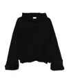 Dries Van Noten Oversized Draped Black Sweatshirt In Black