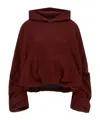 Dries Van Noten Long-sleeved Hooded Sweatshirt In Brown