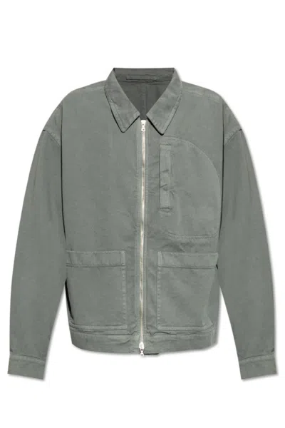 Dries Van Noten Long-sleeved Jacket In Gray
