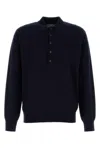 DRIES VAN NOTEN LONG-SLEEVED KNITTED POLO SHIRT