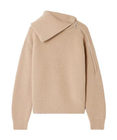 Dries Van Noten Long-sleeved Knitted Shirt In Brown