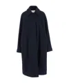Dries Van Noten Wool Long Cape In Black