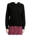 Dries Van Noten Long-sleeved Polo Sweater In Black