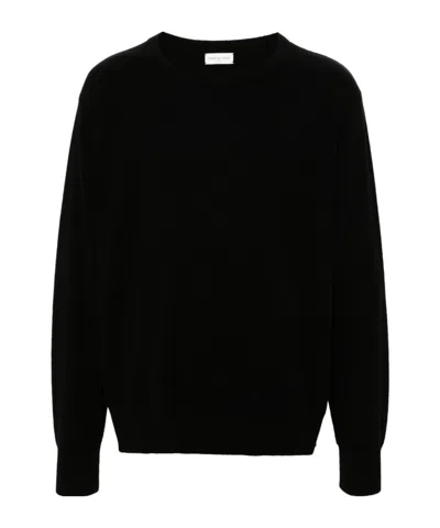 Dries Van Noten Long-sleeved Pullover In Black