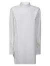 Dries Van Noten Corso Asymmetrical Cotton Shirt In Bianco
