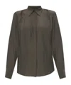 Dries Van Noten Women Silk Blend Satin Shirt In Black