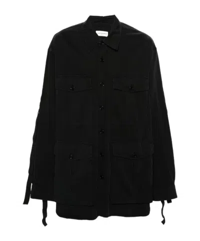 Dries Van Noten Long-sleeved Shirt In Black