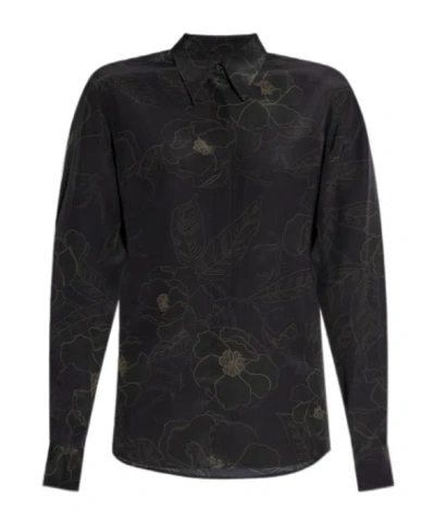 Dries Van Noten Long-sleeved Shirt In Black