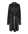 Dries Van Noten Long-sleeved Shirt Dress In Black