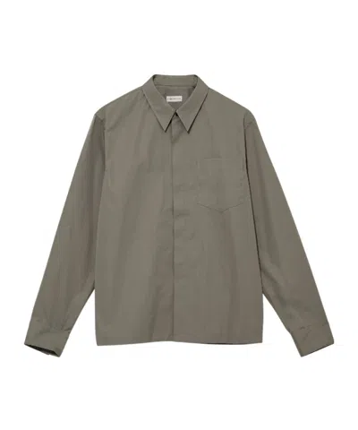 Dries Van Noten Long-sleeved Shirt In Gray