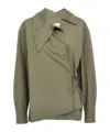 Dries Van Noten Cedo Shirt And Blouse Green In Gray