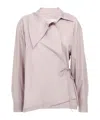Dries Van Noten Wrap Design Shirt With Pleated Back In Pink