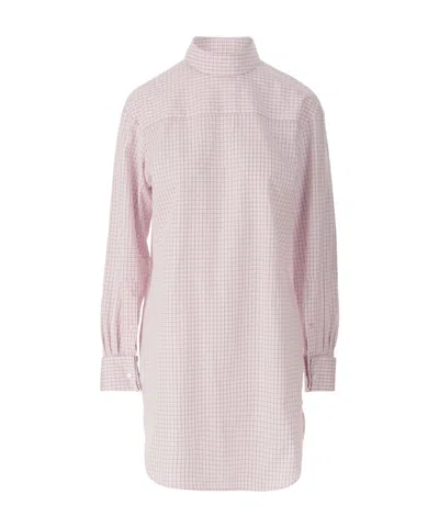DRIES VAN NOTEN DRIES VAN NOTEN GRID MOCK-NECK LONG-SLEEVE SHIRT