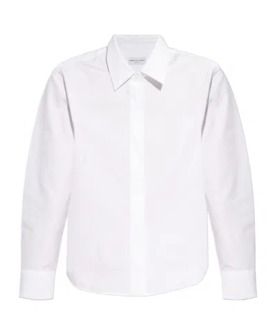 Dries Van Noten Long-sleeved Shirt In White