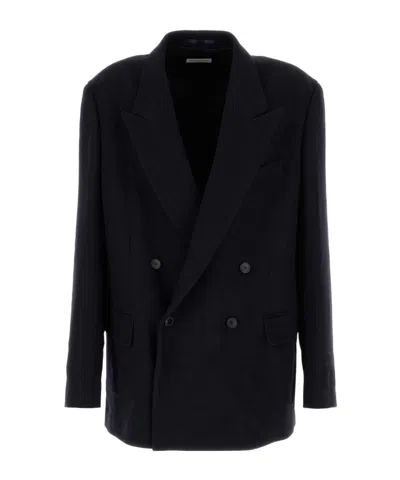 Dries Van Noten Long-sleeved Suit Coat In Black