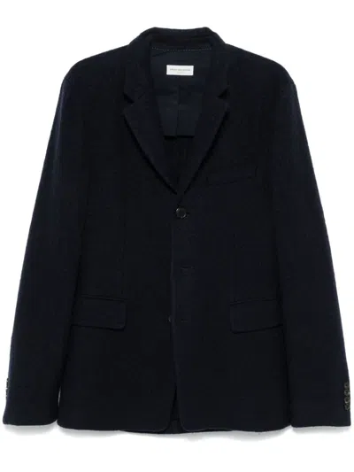 Dries Van Noten Long-sleeved Suit Coat In Black