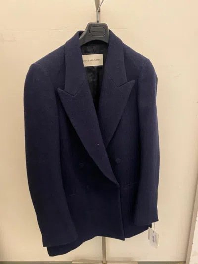 Dries Van Noten Long-sleeved Suit Coat In Black