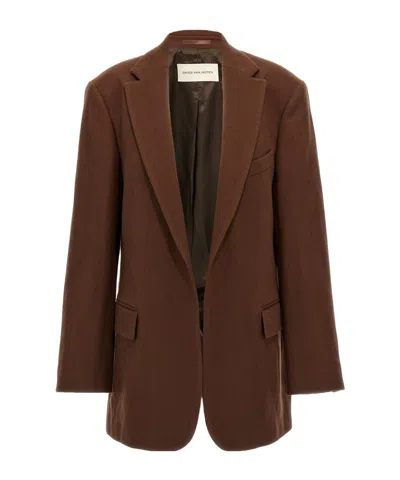 DRIES VAN NOTEN DRIES VAN NOTEN LONG SLEEVED OPEN-FRONT BLAZER