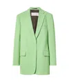 Dries Van Noten Long-sleeved Suit Coat In Green
