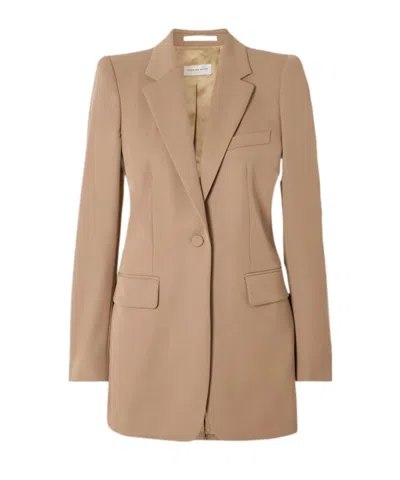 Dries Van Noten Long-sleeved Suit Coat In Nude