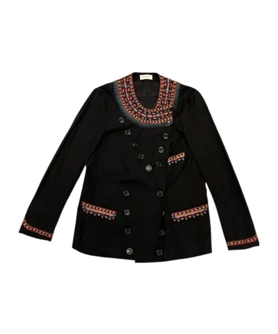 Dries Van Noten Long-sleeved Suit Jacket In Black
