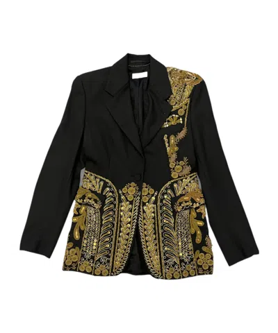 Dries Van Noten Long-sleeved Suit Jacket In Black