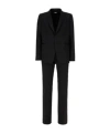 Dries Van Noten Tailored Suit With Back Vent And Notched Lapel In Black