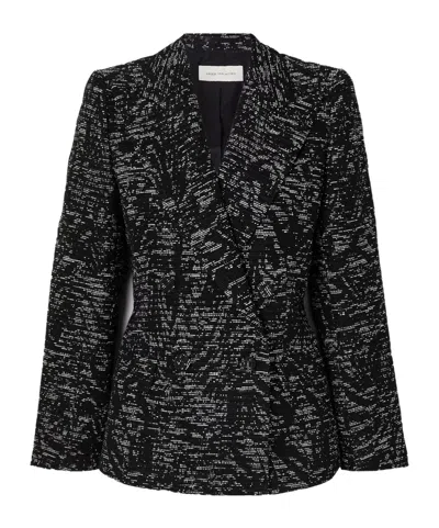 Dries Van Noten Long-sleeved Suit Jacket In Black