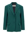 Dries Van Noten 'birdy' Blazer Back Vent In Blue