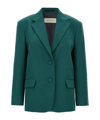 Dries Van Noten Birdy Blazer And Suits Green