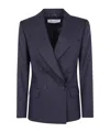 Dries Van Noten Structured Jacket With Chest And Flap Pockets In Blue