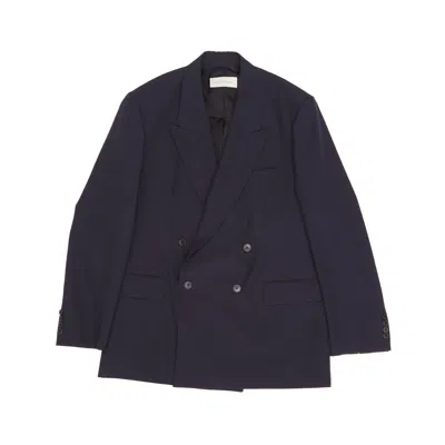 Dries Van Noten Long-sleeved Suit Jacket In Blue
