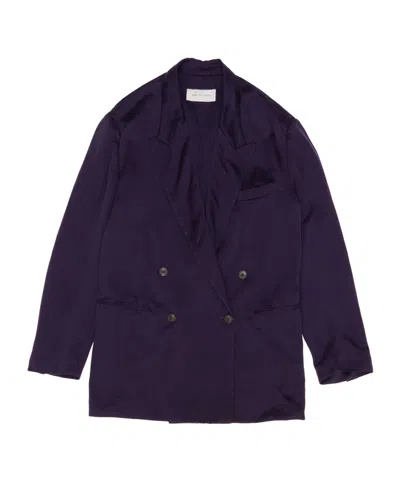 Dries Van Noten Long-sleeved Suit Jacket In Blue